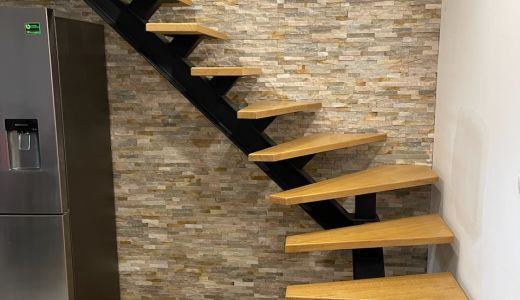 Escalier metal et bois en heb 140 à Combres (28)