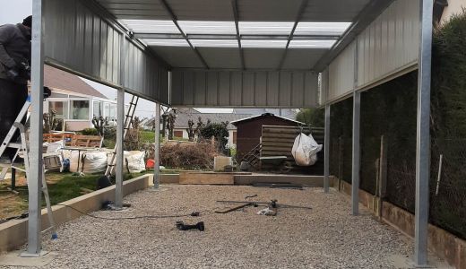 Carport en Acier galvanisé à Yévres (28)