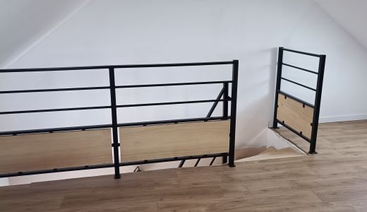 Rambarde metal/bois à Le malesherbois (45)